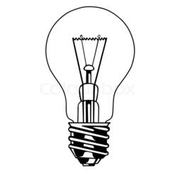 Malvorlage: Glühbirne (Objekte) #119426 - Kostenlose Malvorlagen zum Ausdrucken