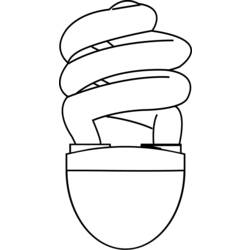 Malvorlage: Glühbirne (Objekte) #119466 - Kostenlose Malvorlagen zum Ausdrucken