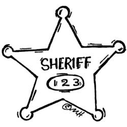 Malvorlage: Sheriffstern (Objekte) #118668 - Kostenlose Malvorlagen zum Ausdrucken