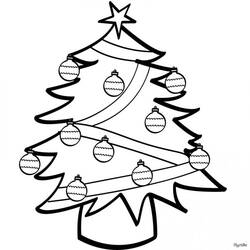 Malvorlage: Weihnachtsbaum (Objekte) #167442 - Kostenlose Malvorlagen zum Ausdrucken
