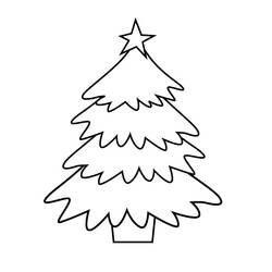 Malvorlage: Weihnachtsbaum (Objekte) #167443 - Kostenlose Malvorlagen zum Ausdrucken