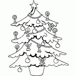 Malvorlage: Weihnachtsbaum (Objekte) #167447 - Kostenlose Malvorlagen zum Ausdrucken