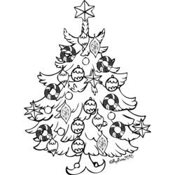 Malvorlage: Weihnachtsbaum (Objekte) #167459 - Kostenlose Malvorlagen zum Ausdrucken