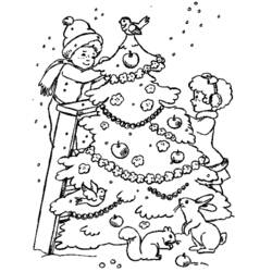 Malvorlage: Weihnachtsbaum (Objekte) #167462 - Kostenlose Malvorlagen zum Ausdrucken
