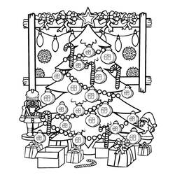 Zeichnungen zum Ausmalen: Weihnachtsbaum - Kostenlose Malvorlagen zum Ausdrucken