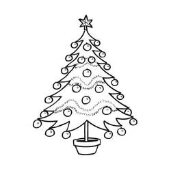 Malvorlage: Weihnachtsbaum (Objekte) #167483 - Kostenlose Malvorlagen zum Ausdrucken