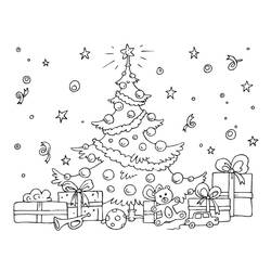Malvorlage: Weihnachtsbaum (Objekte) #167488 - Kostenlose Malvorlagen zum Ausdrucken