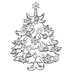 Malvorlage: Weihnachtsbaum (Objekte) #167490 - Kostenlose Malvorlagen zum Ausdrucken