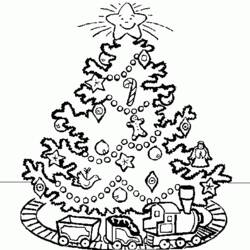 Malvorlage: Weihnachtsbaum (Objekte) #167504 - Kostenlose Malvorlagen zum Ausdrucken