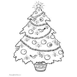 Malvorlage: Weihnachtsbaum (Objekte) #167522 - Kostenlose Malvorlagen zum Ausdrucken