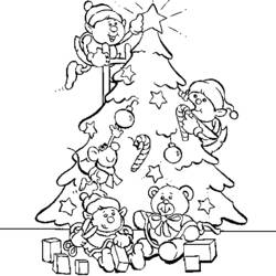 Malvorlage: Weihnachtsbaum (Objekte) #167523 - Kostenlose Malvorlagen zum Ausdrucken