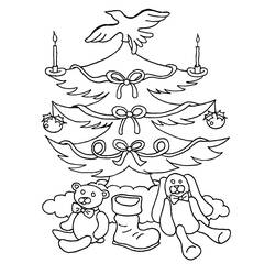 Malvorlage: Weihnachtsbaum (Objekte) #167537 - Kostenlose Malvorlagen zum Ausdrucken