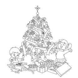Malvorlage: Weihnachtsbaum (Objekte) #167567 - Kostenlose Malvorlagen zum Ausdrucken