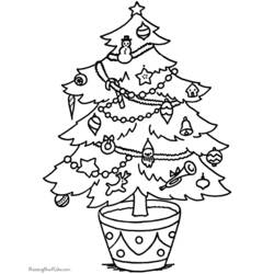 Malvorlage: Weihnachtsbaum (Objekte) #167574 - Kostenlose Malvorlagen zum Ausdrucken