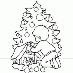 Malvorlage: Weihnachtsbaum (Objekte) #167598 - Kostenlose Malvorlagen zum Ausdrucken