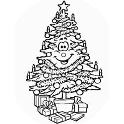 Malvorlage: Weihnachtsbaum (Objekte) #167629 - Kostenlose Malvorlagen zum Ausdrucken