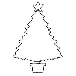 Malvorlage: Weihnachtsbaum (Objekte) #167631 - Kostenlose Malvorlagen zum Ausdrucken