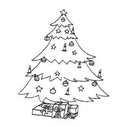 Malvorlage: Weihnachtsbaum (Objekte) #167678 - Kostenlose Malvorlagen zum Ausdrucken