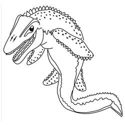 Zeichnungen zum Ausmalen: Mosasaurus - Kostenlose Malvorlagen zum Ausdrucken