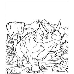Zeichnungen zum Ausmalen: Triceratops - Kostenlose Malvorlagen zum Ausdrucken