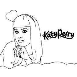 Zeichnungen zum Ausmalen: Katy Perry - Druckbare Malvorlagen