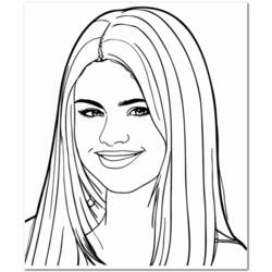Zeichnungen zum Ausmalen: Selena Gomez - Druckbare Malvorlagen