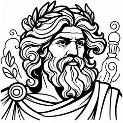 Zeichnungen zum Ausmalen: Zeus - Kostenlose Malvorlagen zum Ausdrucken