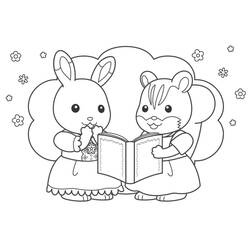 Zeichnungen zum Ausmalen: Sylvanian Families - Kostenlose Malvorlagen zum Ausdrucken