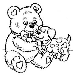 Zeichnungen zum Ausmalen: Teddybär - Kostenlose Malvorlagen zum Ausdrucken