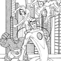 Malvorlage: Fantastischen Vier (Superheld) #76403 - Kostenlose Malvorlagen zum Ausdrucken