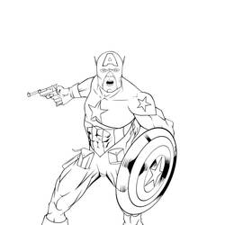 Malvorlage: Kapitän Amerika (Superheld) #76602 - Kostenlose Malvorlagen zum Ausdrucken