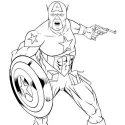 Malvorlage: Kapitän Amerika (Superheld) #76609 - Kostenlose Malvorlagen zum Ausdrucken