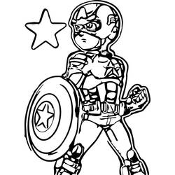 Malvorlage: Kapitän Amerika (Superheld) #76690 - Kostenlose Malvorlagen zum Ausdrucken