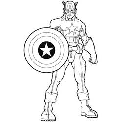 Malvorlage: Kapitän Amerika (Superheld) #76769 - Kostenlose Malvorlagen zum Ausdrucken