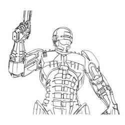 Zeichnungen zum Ausmalen: Robocop - Kostenlose Malvorlagen zum Ausdrucken