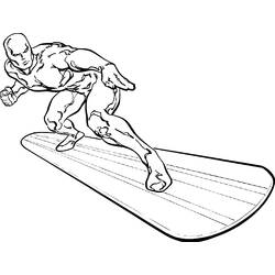 Zeichnungen zum Ausmalen: Silberner Surfer - Kostenlose Malvorlagen zum Ausdrucken
