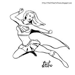 Malvorlage: Super-Mädchen (Superheld) #83944 - Kostenlose Malvorlagen zum Ausdrucken