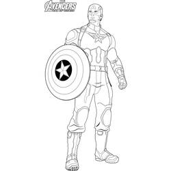 Zeichnungen zum Ausmalen: Captain America - Kostenlose Malvorlagen zum Ausdrucken