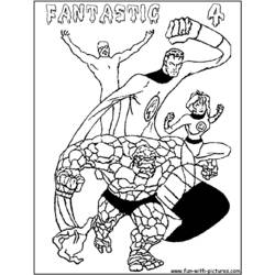 Malvorlage: Fantastischen Vier (Superhelden und Superschurken) #76363 - Kostenlose Malvorlagen zum Ausdrucken