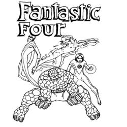 Malvorlage: Fantastischen Vier (Superhelden und Superschurken) #76445 - Kostenlose Malvorlagen zum Ausdrucken
