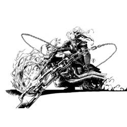 Zeichnungen zum Ausmalen: Ghost Rider - Kostenlose Malvorlagen zum Ausdrucken