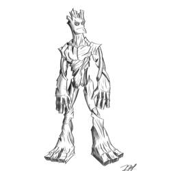 Zeichnungen zum Ausmalen: Guardians of the Galaxy - Kostenlose Malvorlagen zum Ausdrucken
