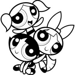 Zeichnungen zum Ausmalen: Powerpuff Girls - Kostenlose Malvorlagen zum Ausdrucken
