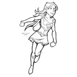 Malvorlage: Supergirl (Superhelden und Superschurken) #83924 - Kostenlose Malvorlagen zum Ausdrucken