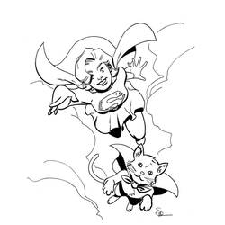 Malvorlage: Supergirl (Superhelden und Superschurken) #83930 - Kostenlose Malvorlagen zum Ausdrucken
