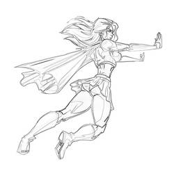 Malvorlage: Supergirl (Superhelden und Superschurken) #83936 - Kostenlose Malvorlagen zum Ausdrucken