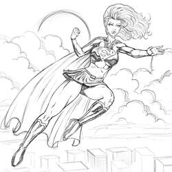 Malvorlage: Supergirl (Superhelden und Superschurken) #83938 - Kostenlose Malvorlagen zum Ausdrucken