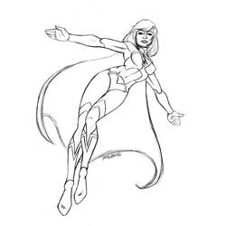 Malvorlage: Supergirl (Superhelden und Superschurken) #83940 - Kostenlose Malvorlagen zum Ausdrucken