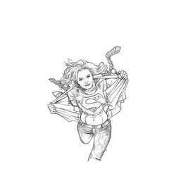 Malvorlage: Supergirl (Superhelden und Superschurken) #83958 - Kostenlose Malvorlagen zum Ausdrucken