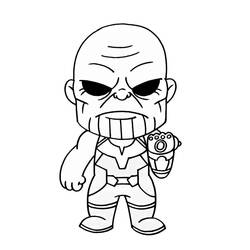 Zeichnungen zum Ausmalen: Thanos - Kostenlose Malvorlagen zum Ausdrucken